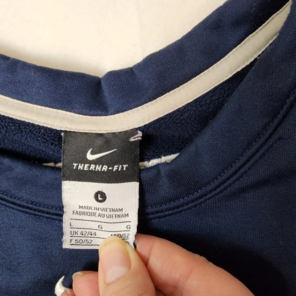 Penn State Nittany Lions‎ Sweatshirt Nike Therma Fit Fleece Mens Size Large Blue